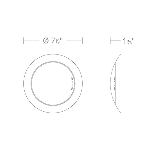 WAC FM-306-9CS-WT Disc 6" 15W LED Ceiling and Wall Mount, 5CCT Selectable, 950 Lumens, 120V, White Finish