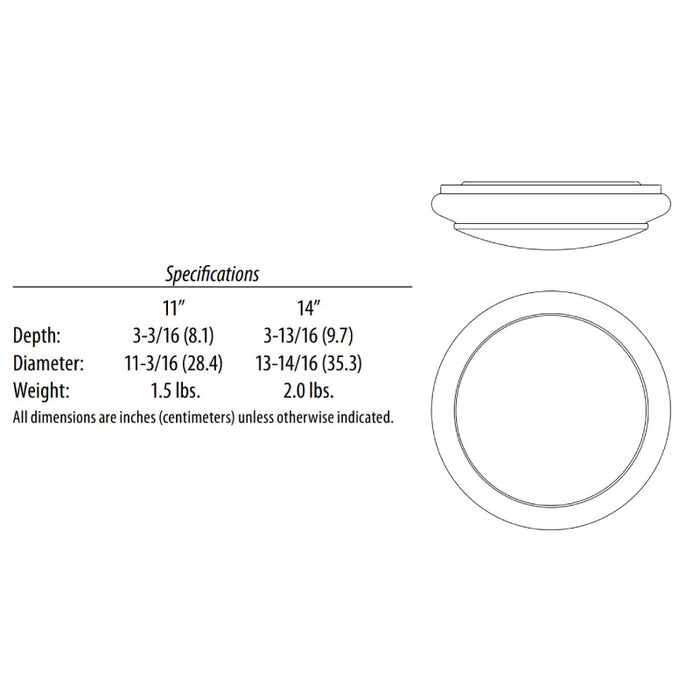Lithonia FMBANL 14" Bandon LED Flush Mount