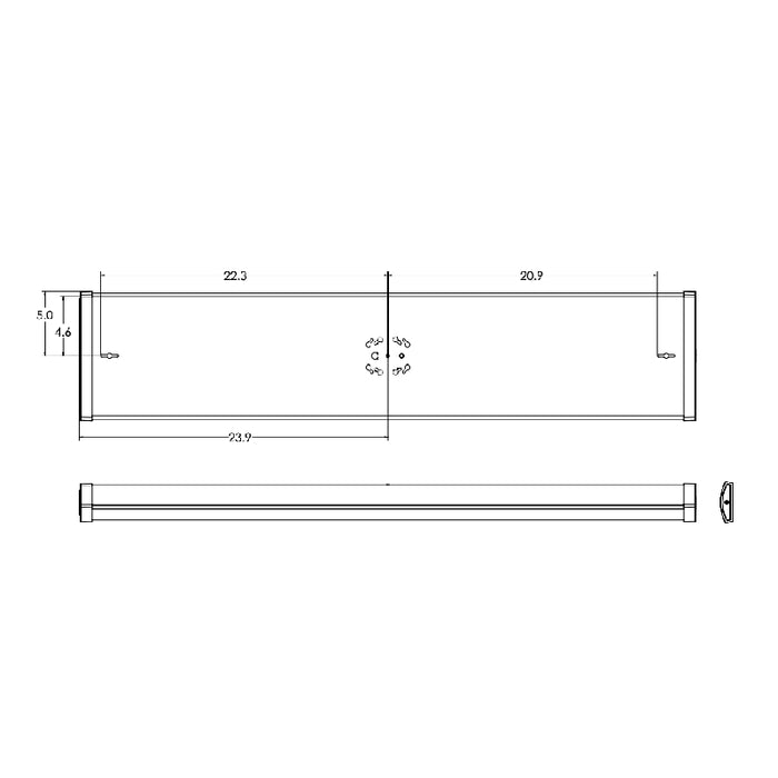 Lithonia Contractor Select FML4W 4-ft 50W LED Wide Body Wrap - 120-277V