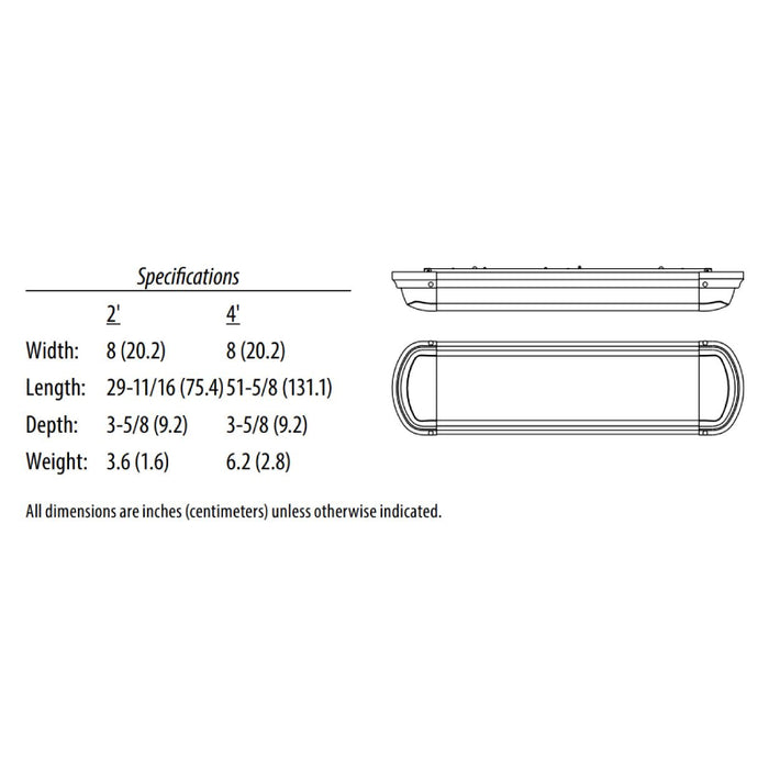 Lithonia FMLLBHL Lindbergh 48" LED Linear Flush Mount