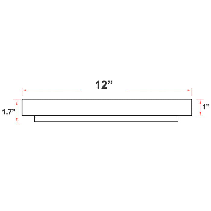 Westgate FMLU-R12 12" LED Round Flush-Mount Light w/ Uplight, 5CCT Selectable