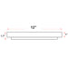 Westgate FMLU-R12 12" LED Round Flush-Mount Light w/ Uplight, 5CCT Selectable