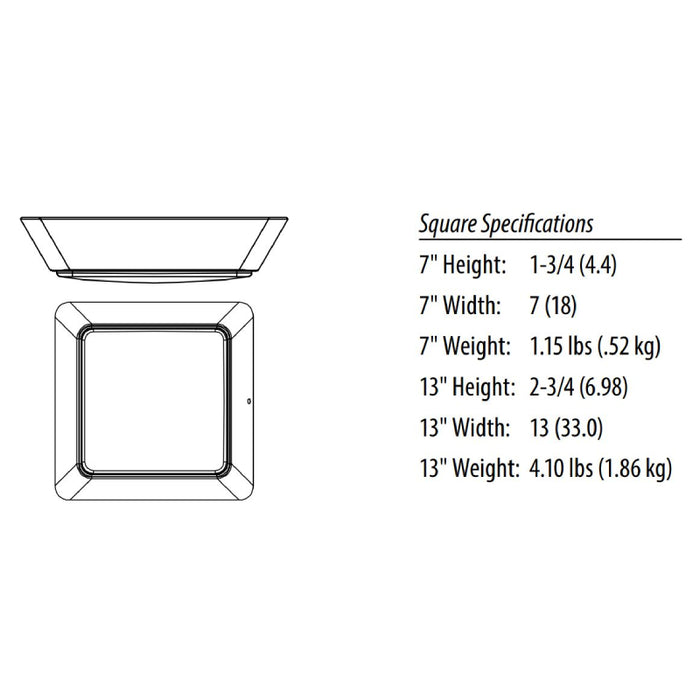 Lithonia FMMSQL Versi Lite 7" Square LED Flush Mount
