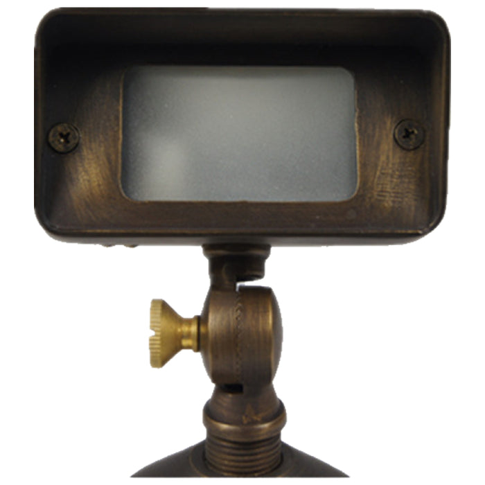 ABBA FPB01 12V LED Landscape Directional Flood Light Adjustable Lighting, Cast Brass, 12V