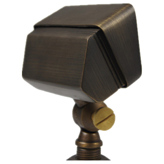 ABBA FPB01 12V LED Landscape Directional Flood Light Adjustable Lighting, Cast Brass, 12V