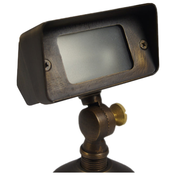 ABBA FPB01 12V LED Landscape Directional Flood Light Adjustable Lighting, Cast Brass, 12V
