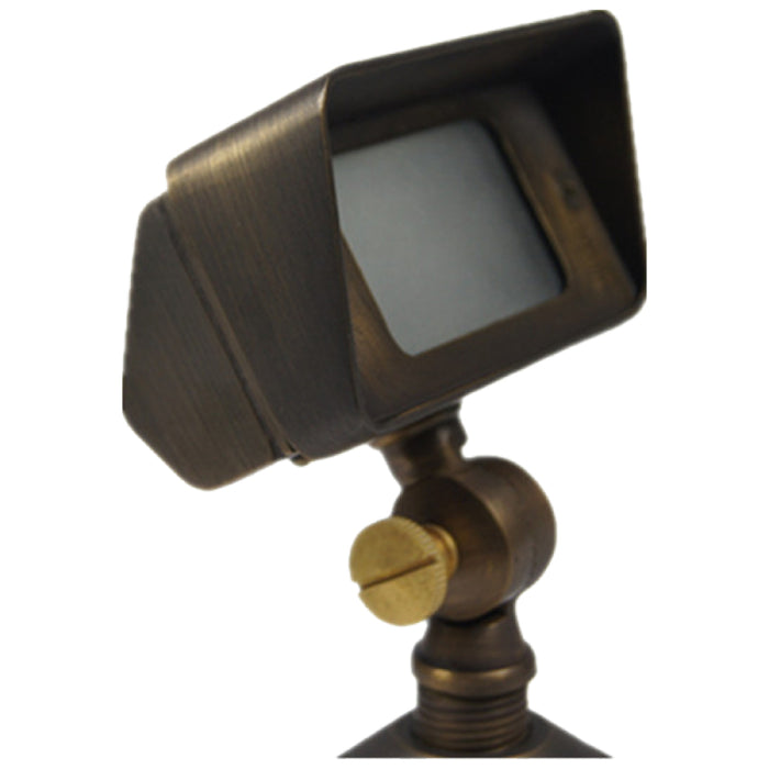 ABBA FPB01 12V LED Landscape Directional Flood Light Adjustable Lighting, Cast Brass, 12V