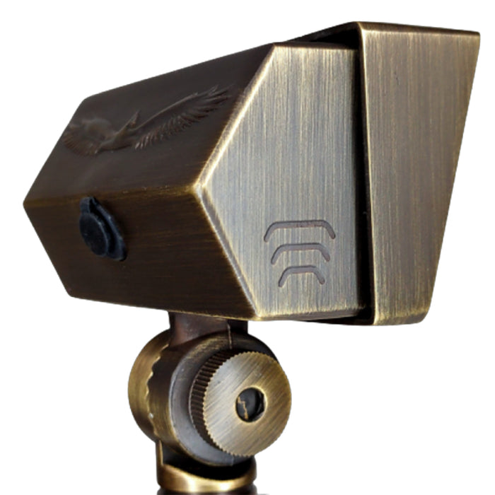 ABBA FPBCC04 2W-7W 12V LED Landscape Flood Light, 3 CCT, Brass