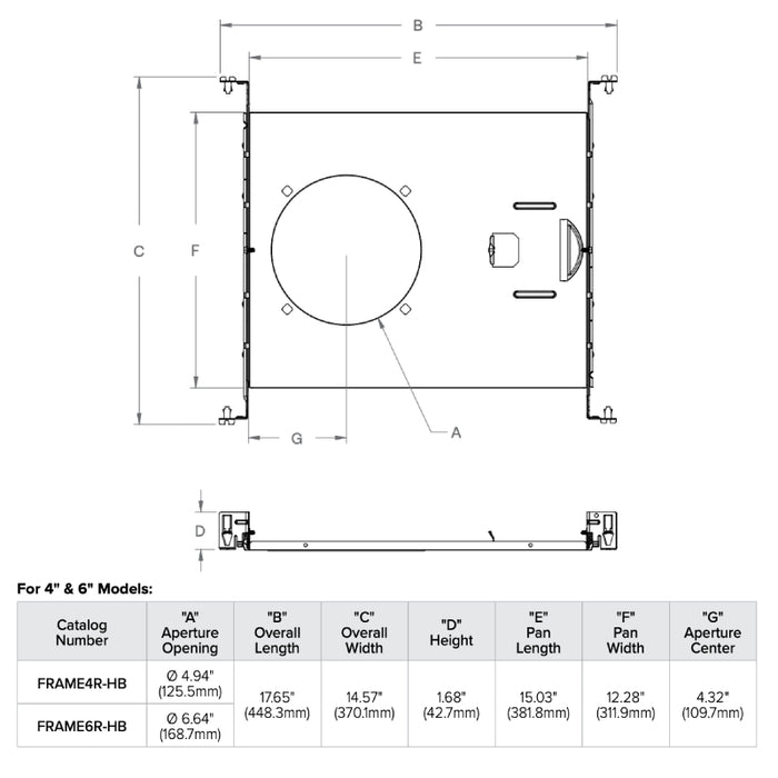 Prescolite FRAME4R LiteBox Pro 4" Round New Construction Mounting Pan