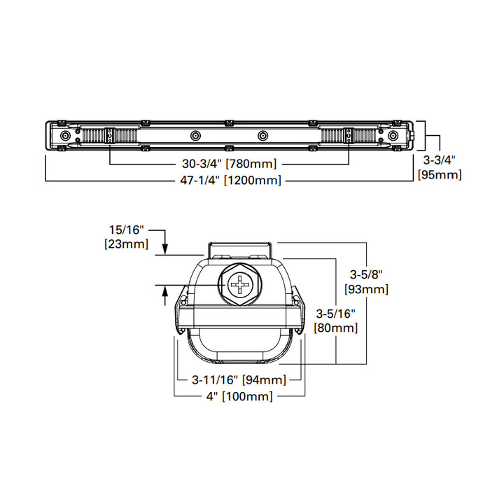 Fail-Safe 4VRVT1-SL3C3 4-ft LED Vaportite, 3CCT & Lumens Selectable