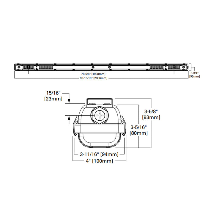 Fail-Safe 8VRVT1-SL3C3 8-ft LED Vaportite, 3CCT & Lumens Selectable