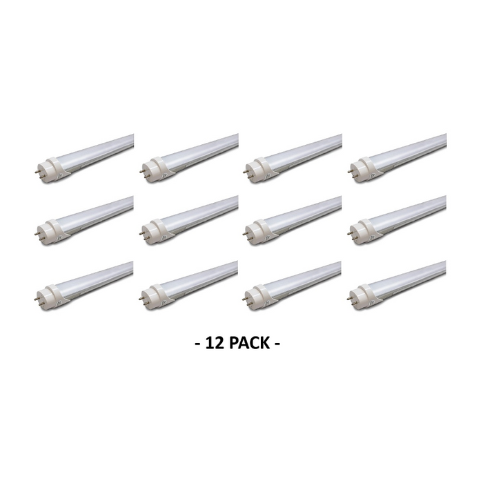 Westgate 4-Ft 18W T8 LED Tube Frosted Glass, 3000K, 12-Pack