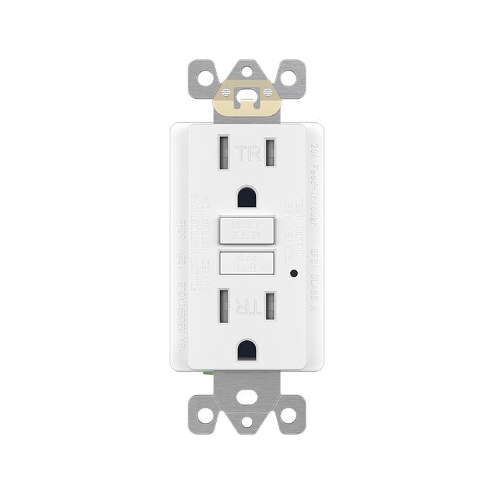 Enerlites GFTRG15 15A GFCI Tamper-Resistant Outlet, Self Testing, Self Grounding with LED Indicator Light