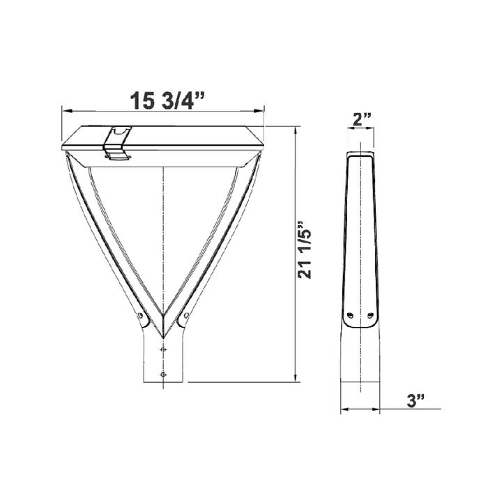 Westgate GPX 22W/37W/56W/75W LED Post Disk Light with Twin Arm
