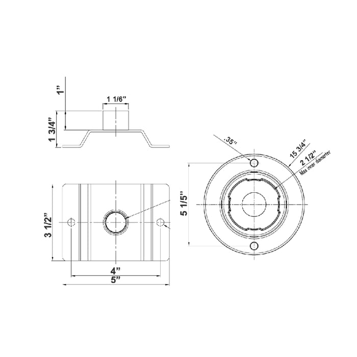 Westgate GPX 18W/30W/45W/60W LED Post Disk Light with Pipe Mount Bracket