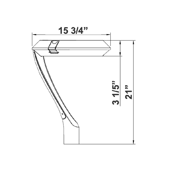 Westgate GPX 18W/30W/45W/60W LED Post Disk Light with Single Arm