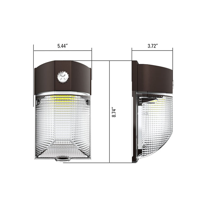 Halo MWP20FSUNVDBZ 15W LED Mini Wall Pack with Photocell, 3CCT & Lumens Selectable, 120-277V