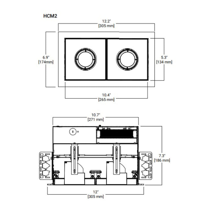 Halo Commercial HCM2 2-Head Adjustable Multiple New Construction Housing
