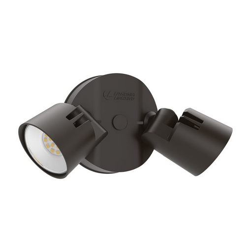 Lithonia Contractor Select HGX 25W 2-Head HomeGuard LED Security Floodlight, 4000K, 120V - Dark Bronze