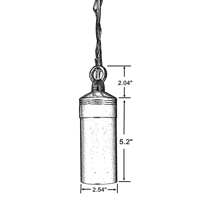ABBA HLB01 3" LED Hanging Spot Light, Brass, 12V
