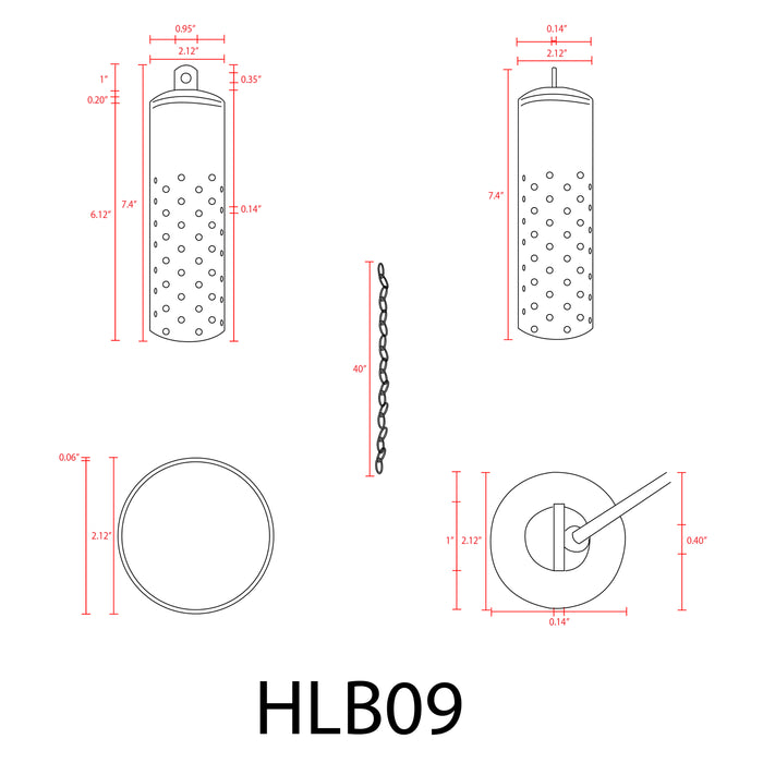 ABBA HLB09 2"  Hanging Spot Light, Brass, 12V