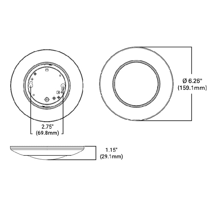 Halo HLCE4 4" Surface Mount LED Disk Light, 5CCT Selectable