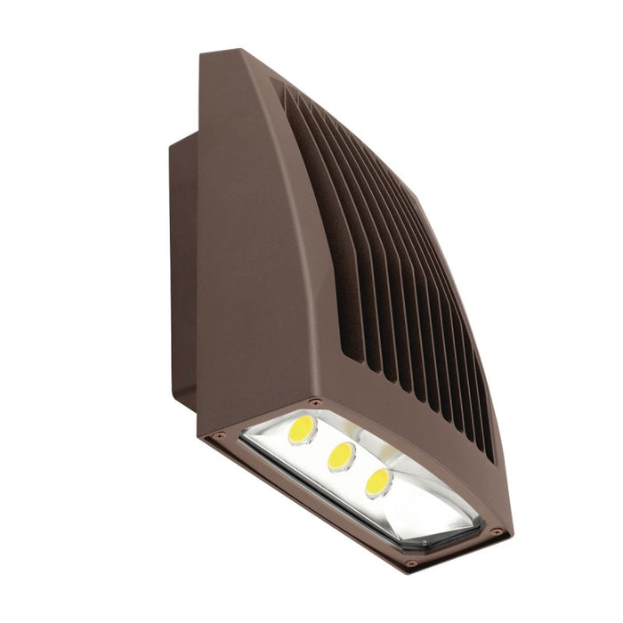 EXO SG2-80 Sling 80W LED Slender Wall Pack, 4000K 8000 Lumens, with Photocontrol, 120-277V, Dark Bronze