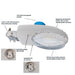 EXO SGD-60-LSCS Sling Series 40W/60W LED Dusk-to-Dawn Area Light, CCT Selectable