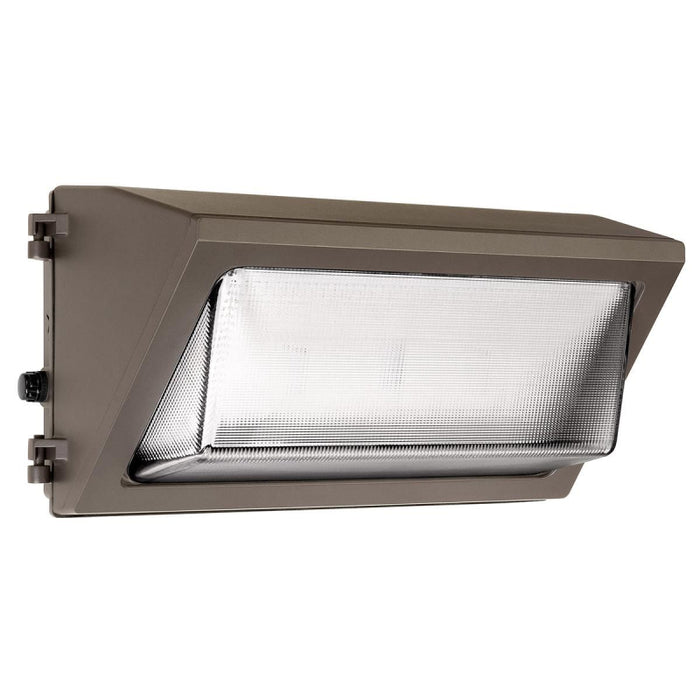 EXO WGH3 80-120W LED Wattage/CCT Selectable Glass Refractor Wall Pack, 120-277V Dark Bronze