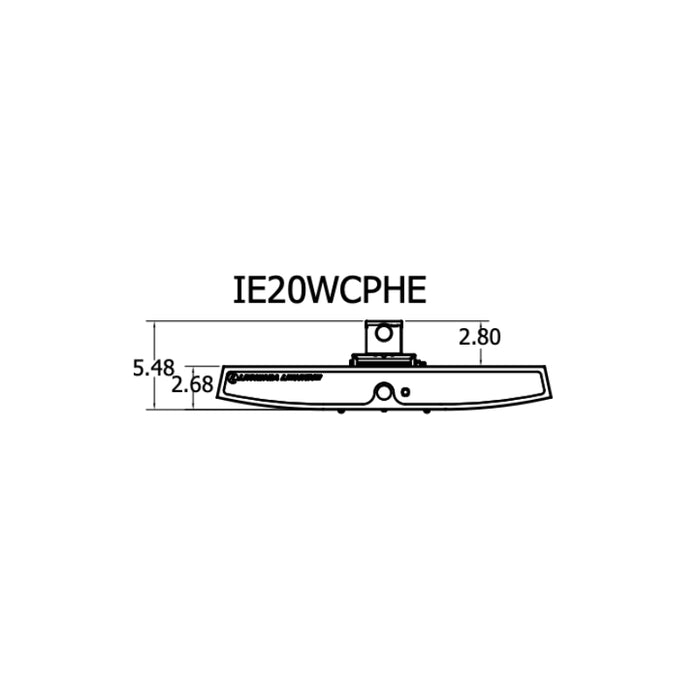 Lithonia IBG I-BEAM 68W LED High Bay, 12000lm, Premium Efficiency, 4000K, 120-277V, 20W Emergency Battery