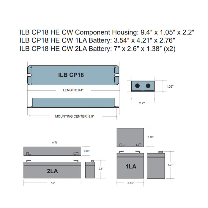 IOTA ILB CP18 HE CW 18W Constant Power Emergency LED Driver