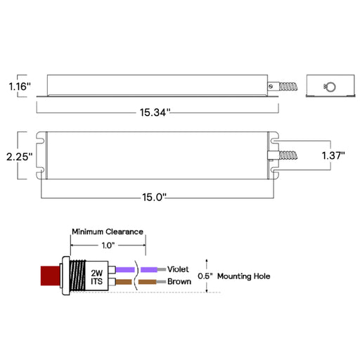 Sure-Lites INVM-10W-AD 10W Emergency Power for Lighting, 10VA Output Micro Inverter, 0-10V Auto-Dimming