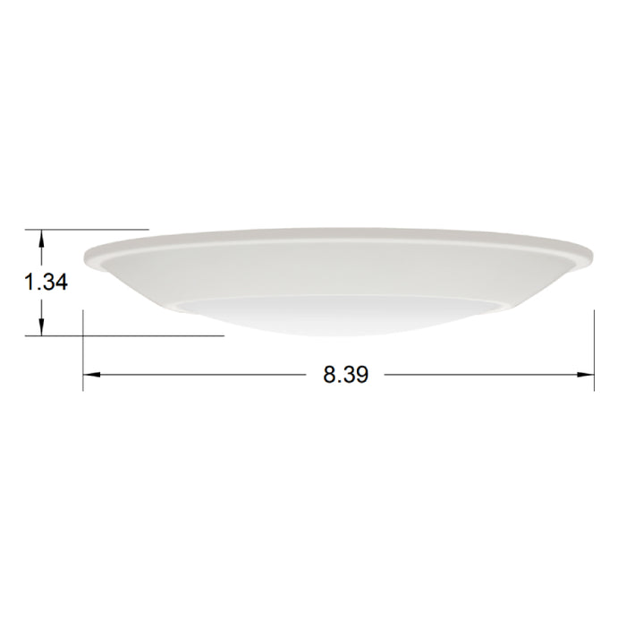 Juno Contractor Select JSBT 6" SlimBasics Tapered LED Switchable White Surface Mount Disk Light