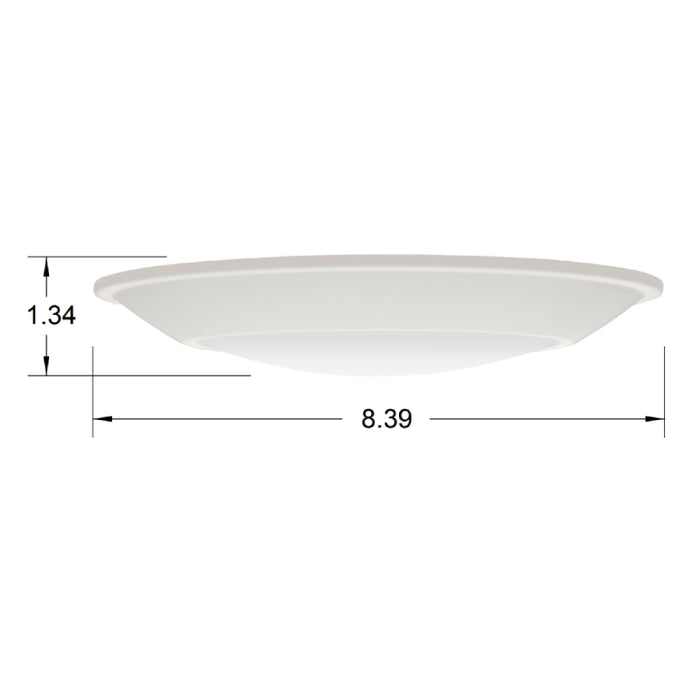 Juno Contractor Select JSBT 6" SlimBasics Tapered LED Switchable White Surface Mount Disk Light with Sensor