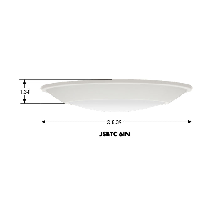 Juno JSBT 6" SlimBasics Tapered Smart LED Surface Mount Disk Light