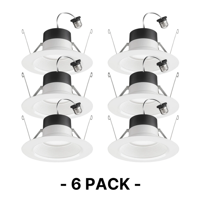 Juno Contractor Select 65BEMW 5"/6" 11W LED Switchable White Trim Kit, Baffle, CCT Selectable