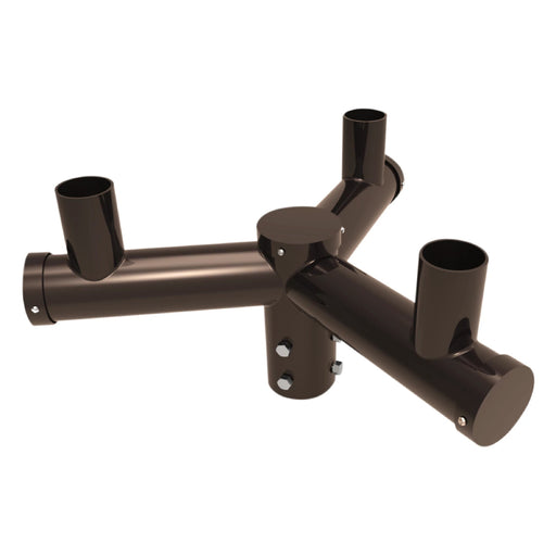 Keystone KT-BH-SF-T120 Pole Mount Triple Bullhorn Tenon, 120 Deg