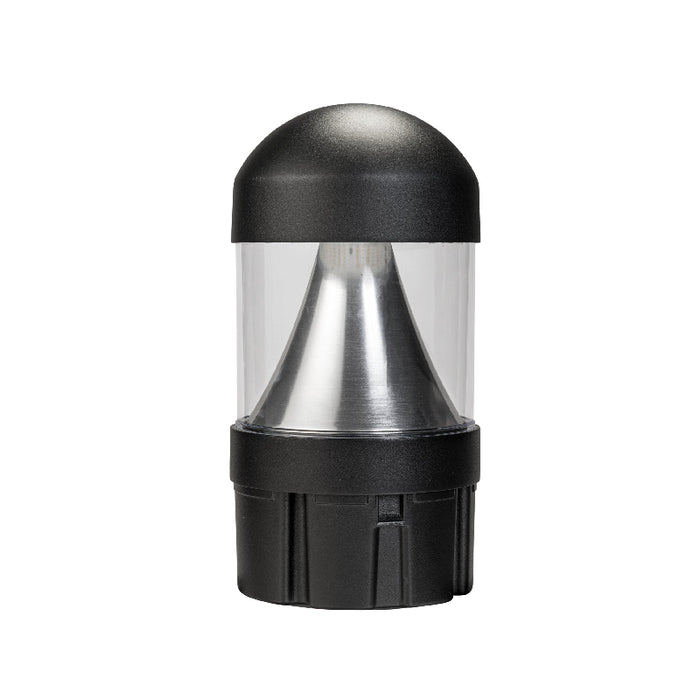 Keystone 14W/19W/24W LED Dome Bollard Head, Cone Reflector, 3CCT Selectable - Black