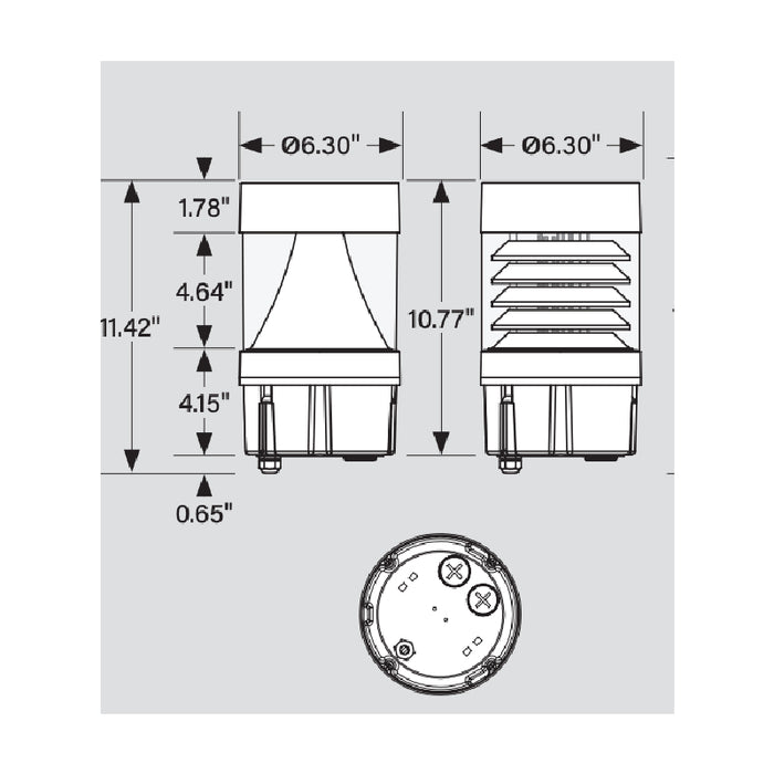 Keystone 14W/19W/24W LED Flat Bollard Head, Cone Reflector, 3CCT Selectable