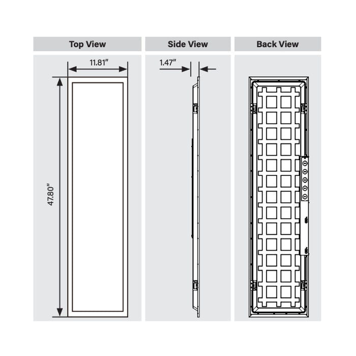 Keystone KT-BPLED35PS-14C-8CSA-VDIM 1x4 20W/30W/35W LED Backlit Panel, 3 Power & 3CCT Selectable, 120-277V
