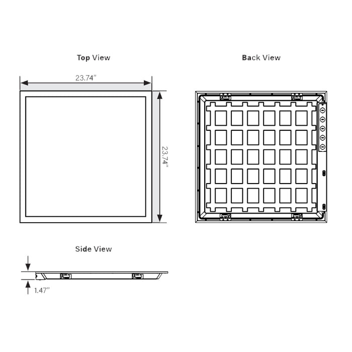 Keystone KT-BPLED35PS-22C-8CSA-VDIM 2x2 LED Backlit Panel, Power & CCT Selectable