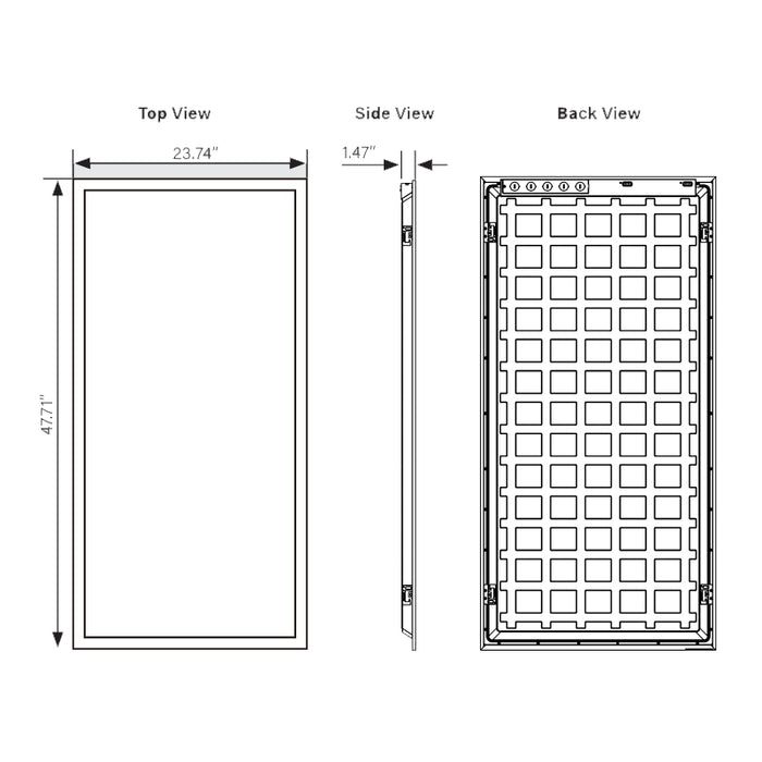 Keystone KT-BPLED45PS-24C-8CSA-VDIM 2x4 LED Backlit Panel,  Up to 5650 Lumens,  Wattage & CCT Selectable, 120-277V