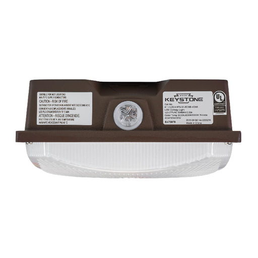 Keystone KT-CLED40PS-S1-8CSB-VDIM 20W/30W/40W LED Square Canopy Light, 3 Power & 3CCT Selectable, 120-277V