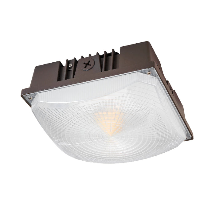 Keystone KT-CLED40PS-S1-8CSB-VDIM 20W/30W/40W LED Square Canopy Light, 3 Power & 3CCT Selectable, 120-277V