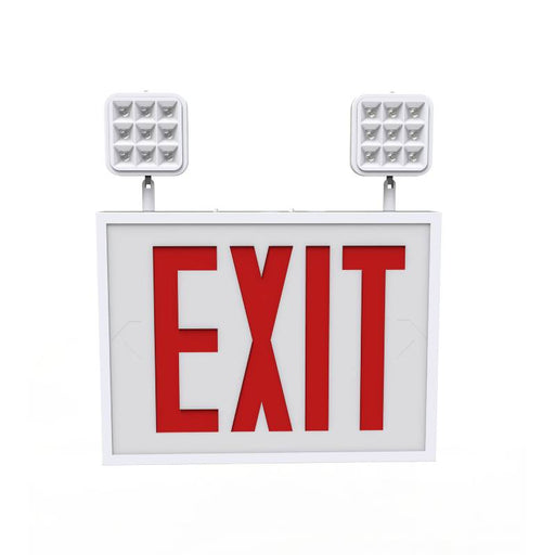 Keystone KT-EC-STCH1-WH1RW-SU LED Exit Combo with Battery Backup, Single Face, Surface Mount, Chicago Compliant