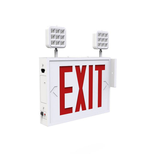 Keystone KT-EC-STNY1-WH3RW-SU LED Exit Combo with Battery Backup, Single or Double Face, Surface Mount, NYC Compliant