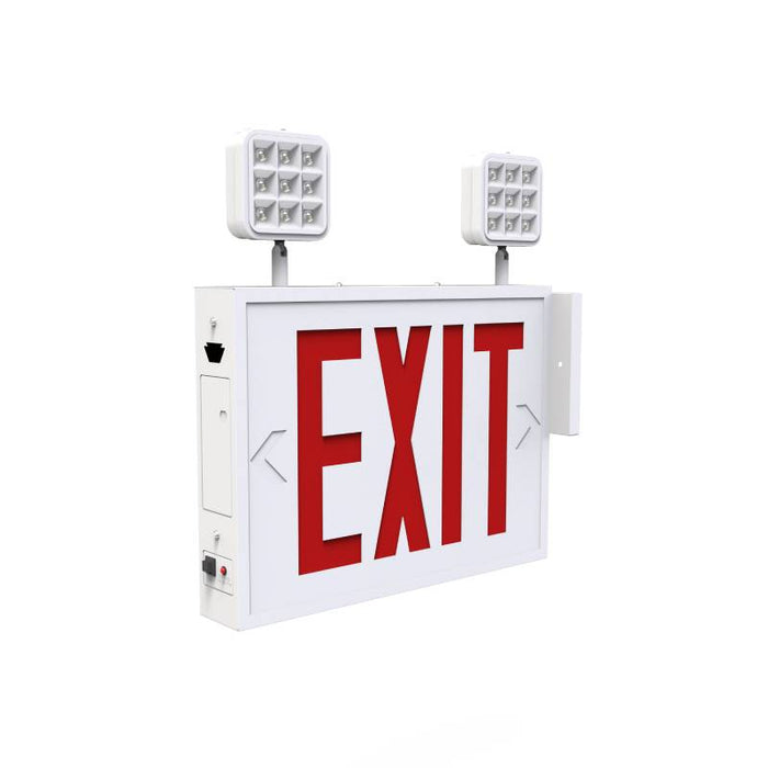 Keystone KT-EC-STNY1-WH3RW-SU LED Exit Combo with Battery Backup, Single or Double Face, Surface Mount, NYC Compliant