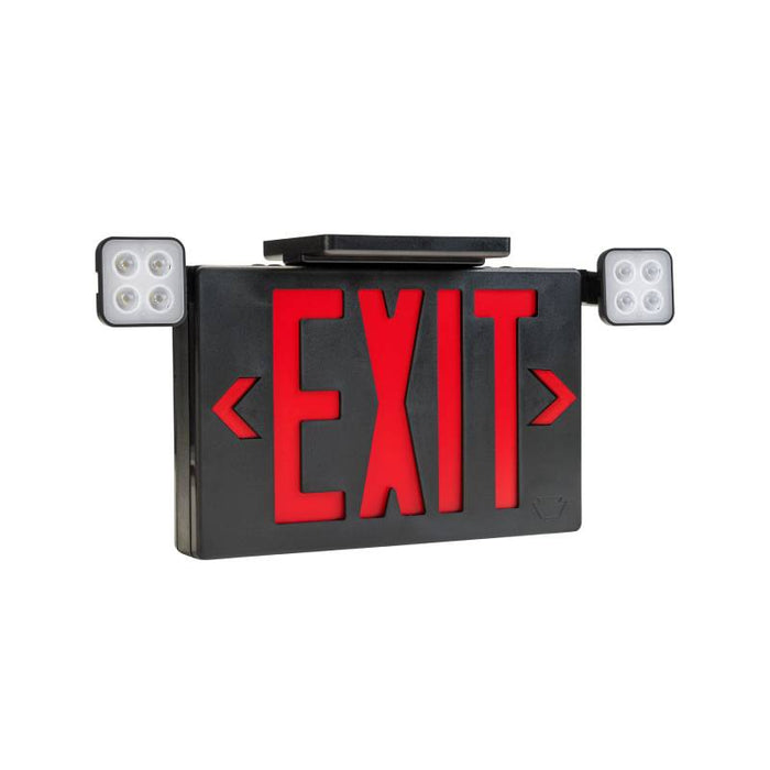 Keystone KT-EC-TP2-KT-EC-TP2 LED Exit Conbo with Backup Battery, Single or Double Face, Surface Mount, Remote Capable