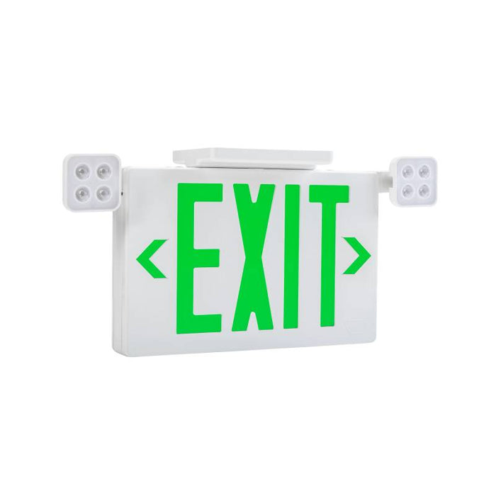 Keystone KT-EC-TP2-KT-EC-TP2 LED Exit Conbo with Backup Battery, Single or Double Face, Surface Mount, Remote Capable