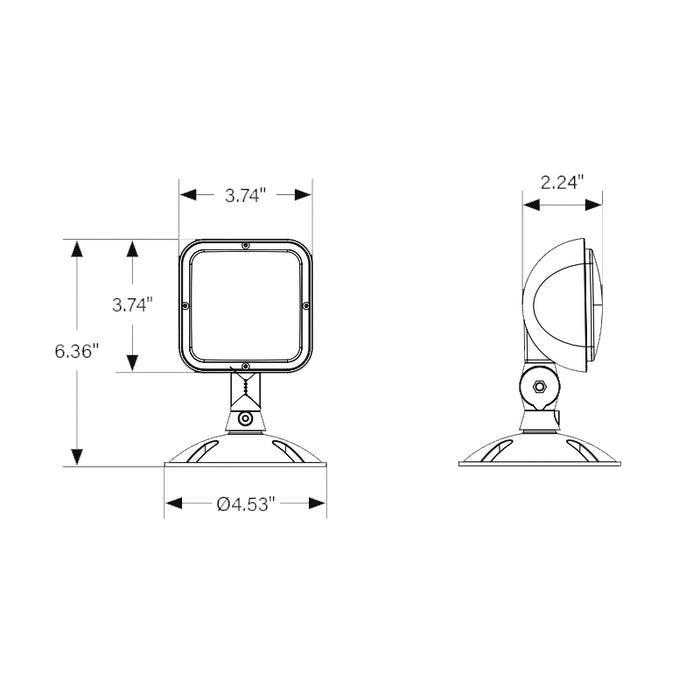 Keystone KT-EM-RS2-SVWL-SL Single Head LED Emergency Light, Surface Mount, 3.6V